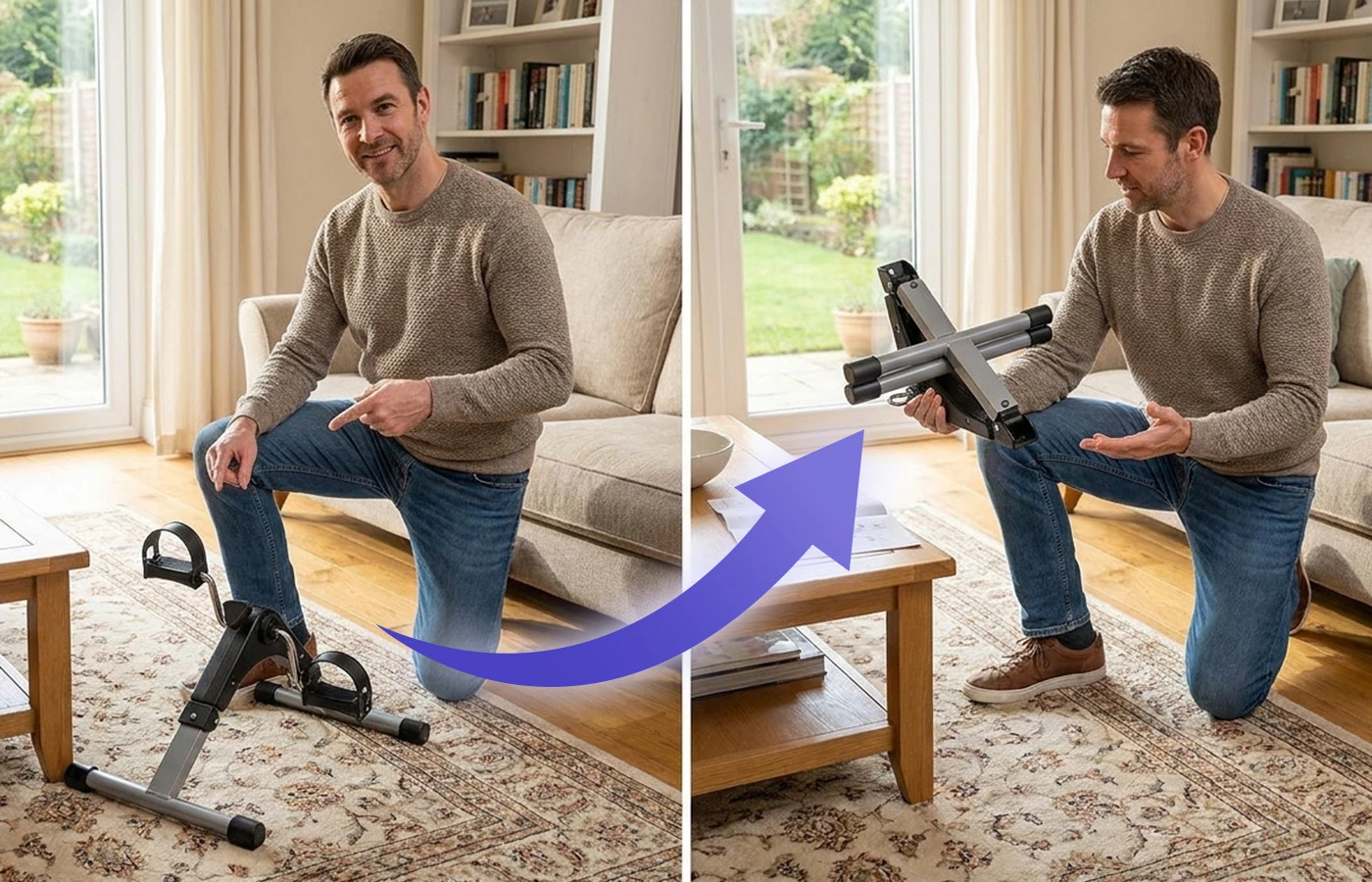 Rotor treningowy Pedal Exerciser w użyciu